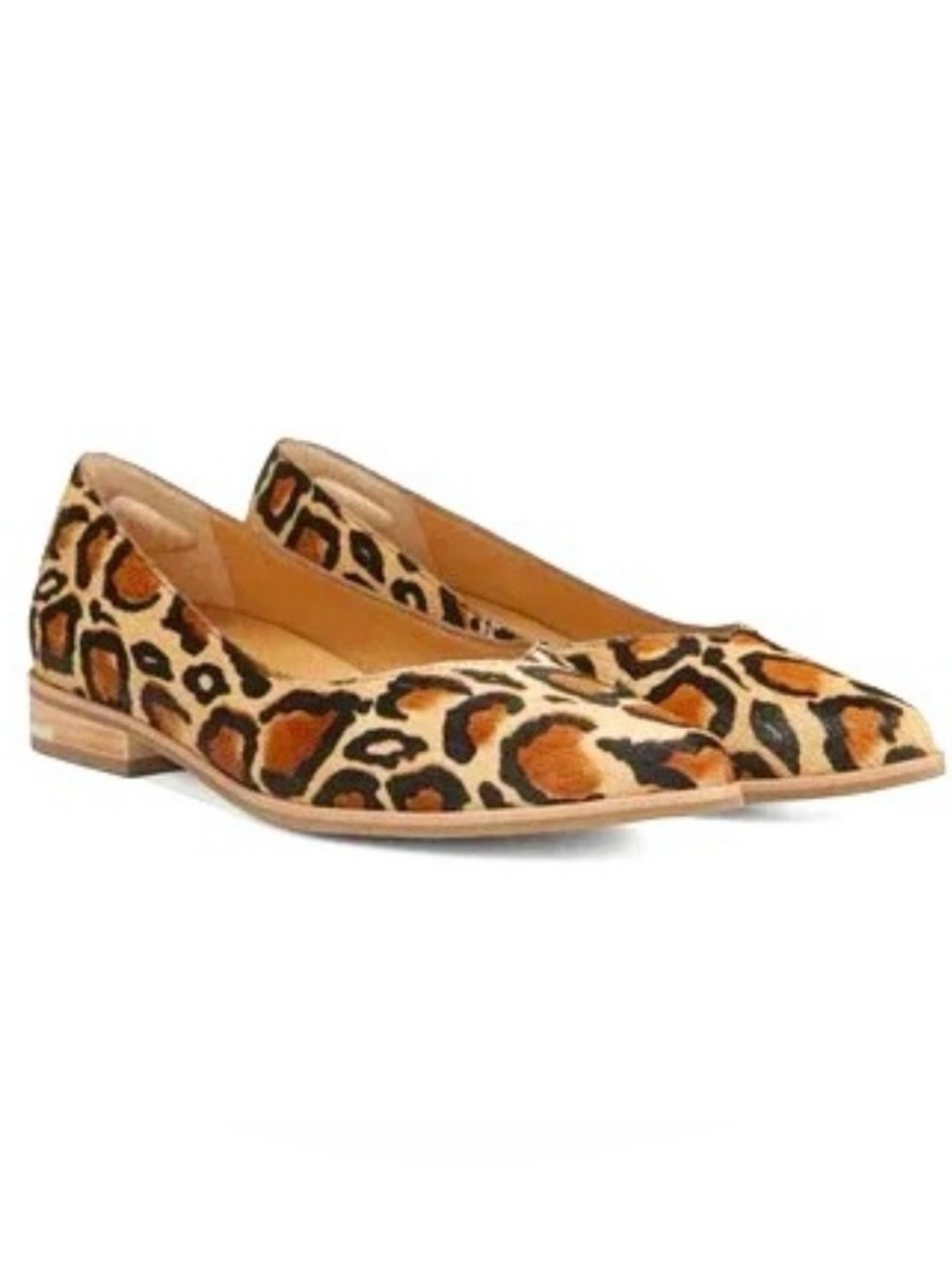 DR. SCHOLL'S Original Collection Flair Flats Leopard Calf Hair 6 NIB
